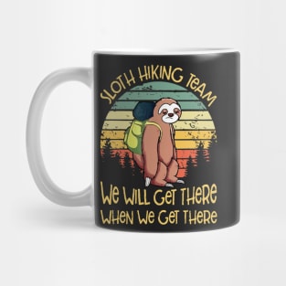 Sloth Hiking Team TShirt Vintage Sloth T Shirt Gift Mug